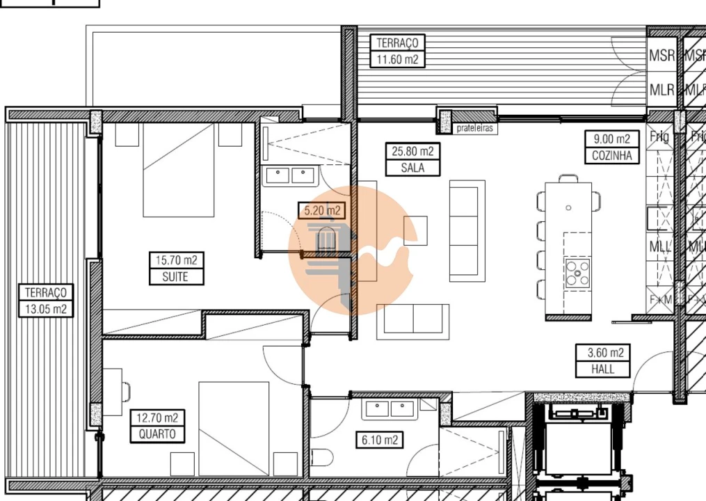 Apartamento T2 para Venda em Montenegro Foto 33