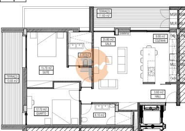Apartamento T2 para Venda em Montenegro