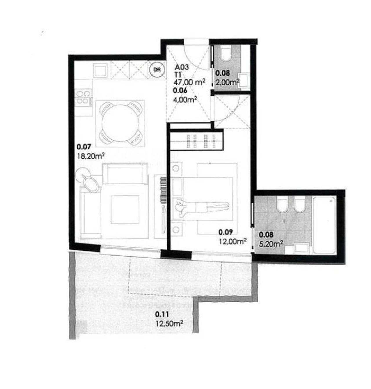 Apartamento T1 para Venda em Canidelo Foto 7