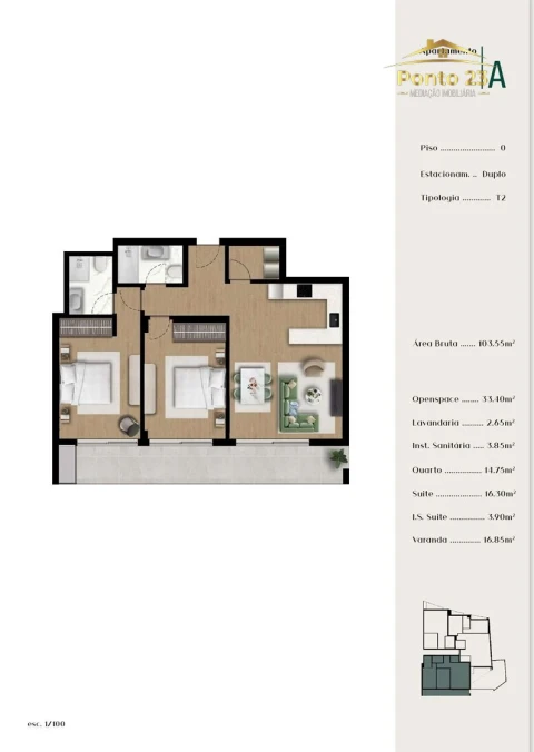 Apartamento T2 para Venda em Ponta do Sol