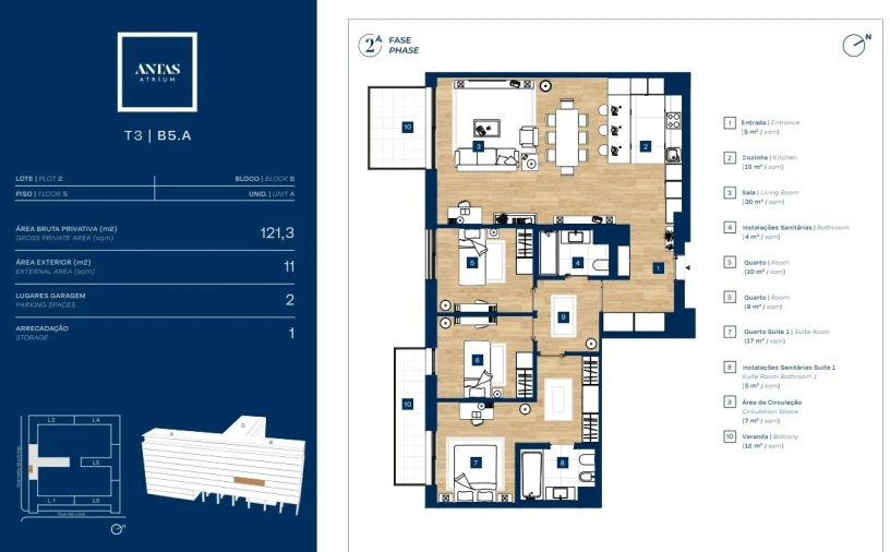 Apartamento T3 para Venda em Campanhã Planta 1