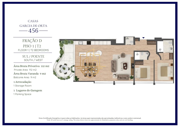 Apartamento T2 para Venda em Lordelo do Ouro e Massarelos Planta 1