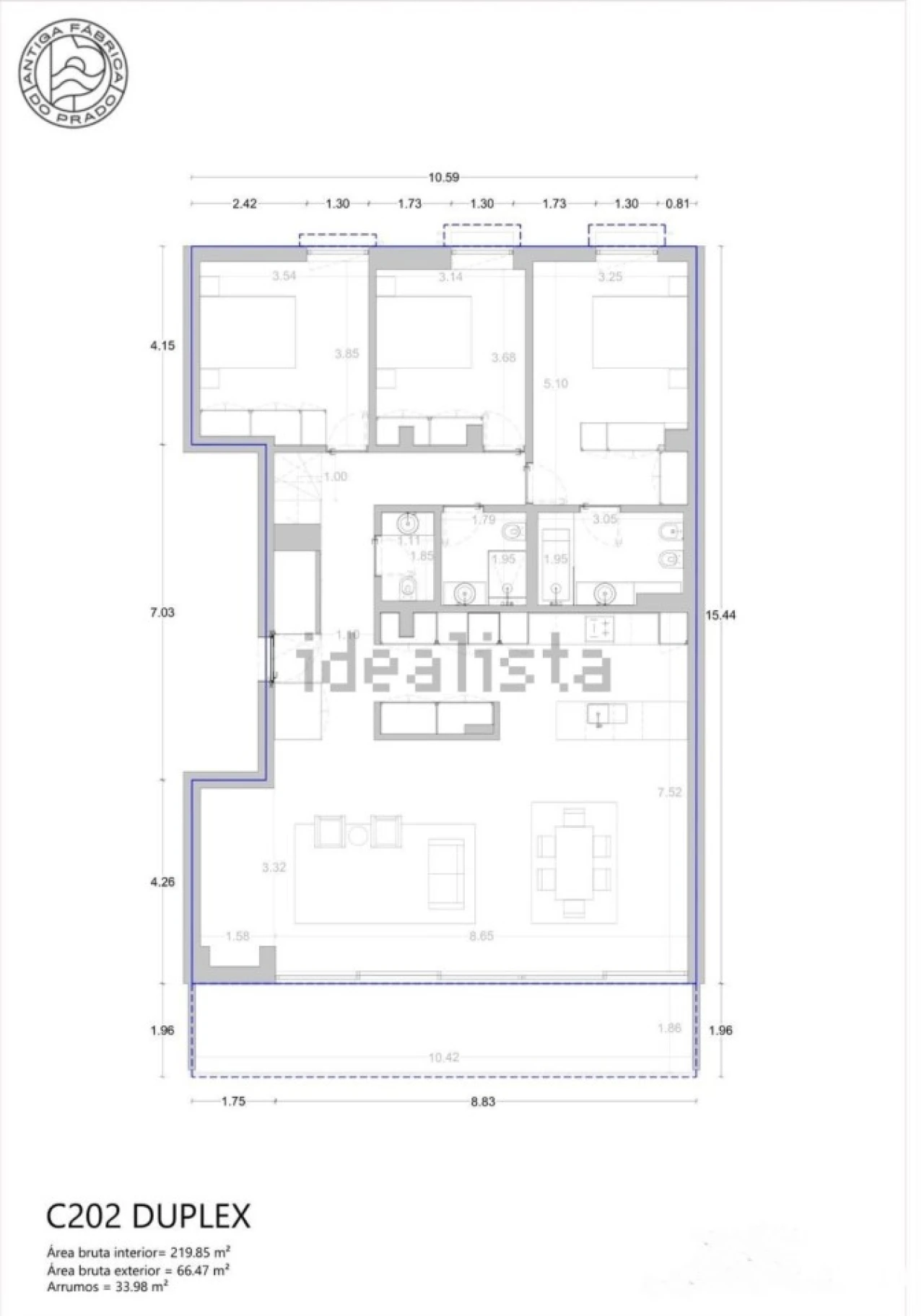 Apartamento T4 para Venda em Matosinhos e Leça da Palmeira Planta 2