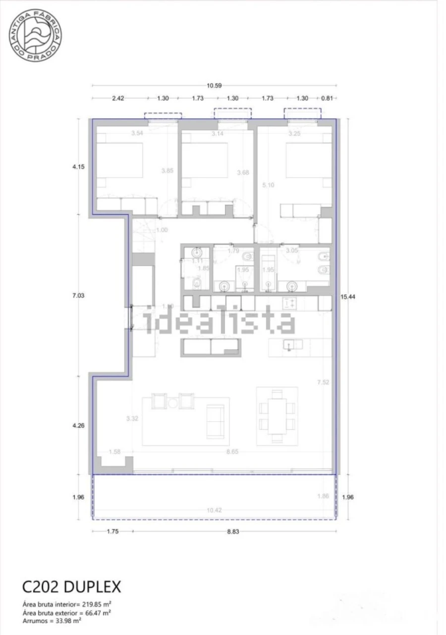 Apartamento T4 para Venda em Matosinhos e Leça da Palmeira Planta 2