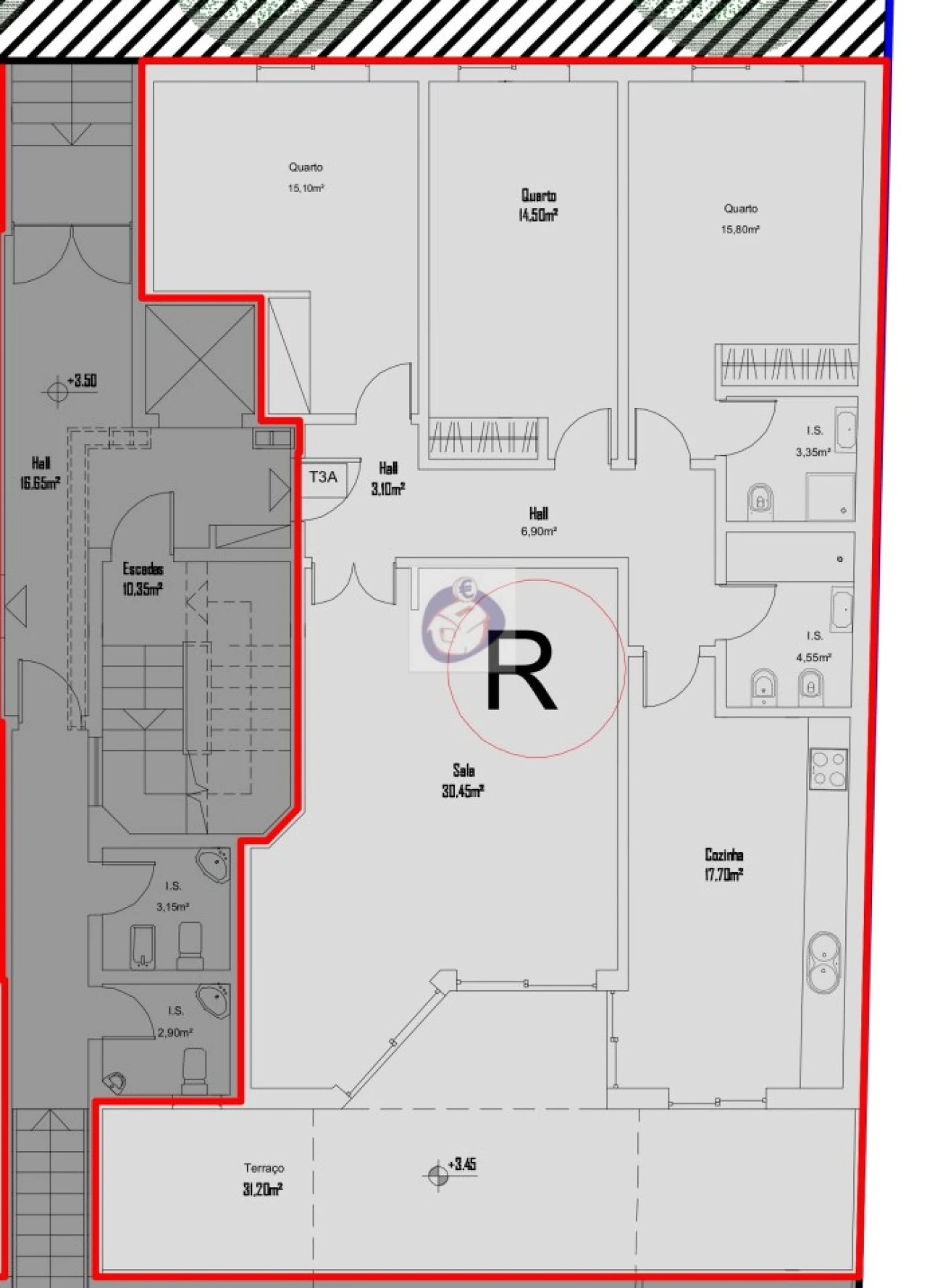 Apartamento T3 para Venda em Quelfes Foto 14