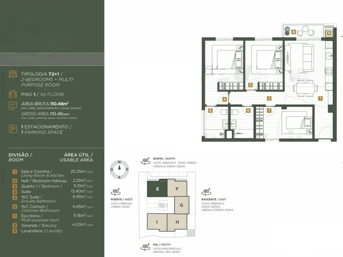 Apartamento T2 para Venda em Caniço Planta 1