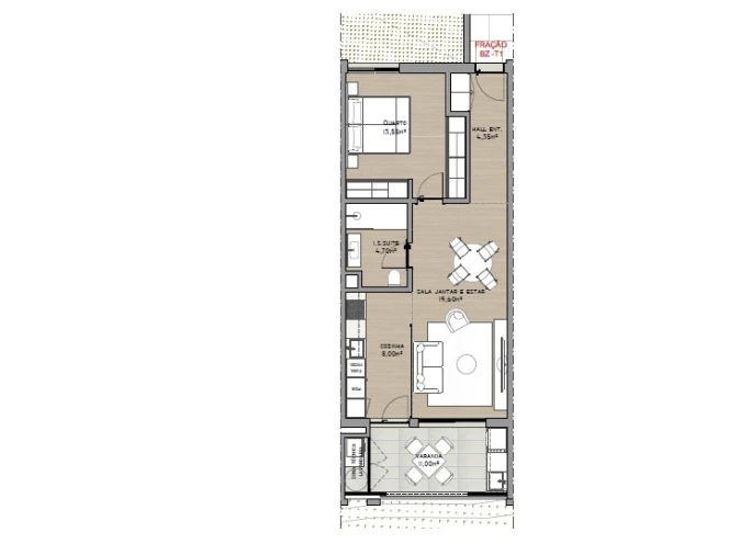 Apartamento T1 para Venda em São Martinho Planta 1