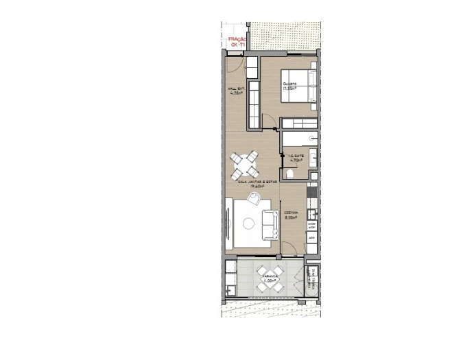 Apartamento T1 para Venda em São Martinho Planta 1