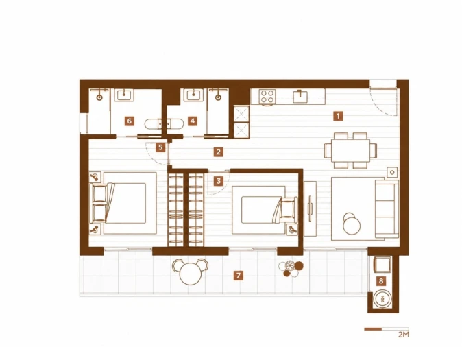 Apartamento T2 para Venda em Caniço Planta 1