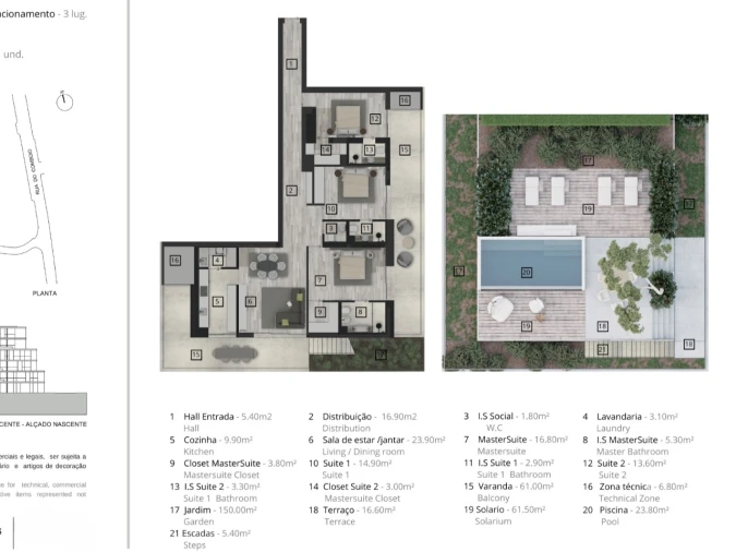 Apartamento T3 para Venda em Funchal (Santa Luzia) Planta 1