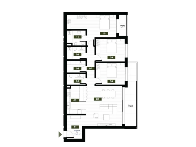 Apartamento T3 para Venda em Camara de Lobos Planta 1