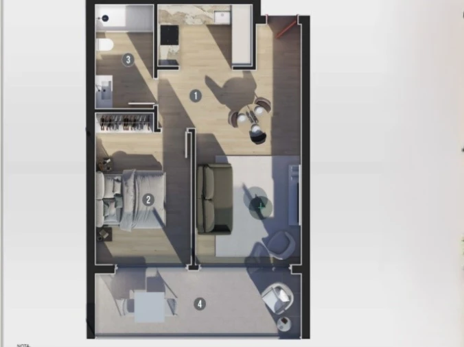 Apartamento T1 para Venda em Calheta Planta 1