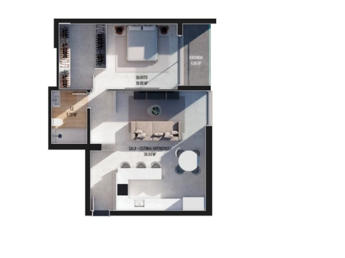 Apartamento T1 para Venda em Ribeira Brava Planta 1
