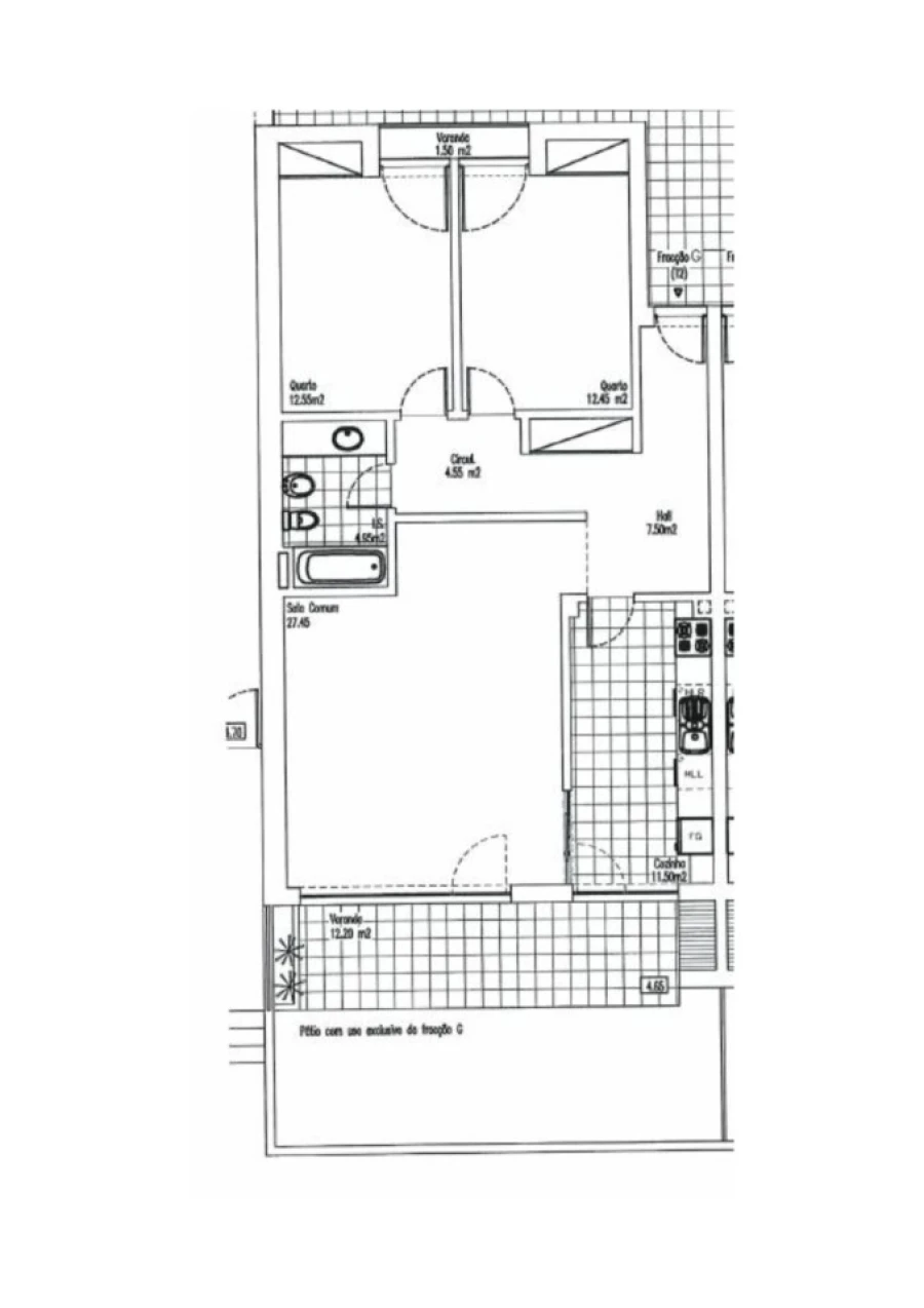 Apartamento T2 para Venda em São Martinho do Porto Planta 1