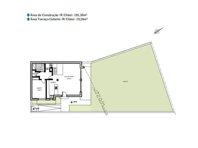 Quinta T4 para Venda em Santa Barbara de Nexe Planta 1