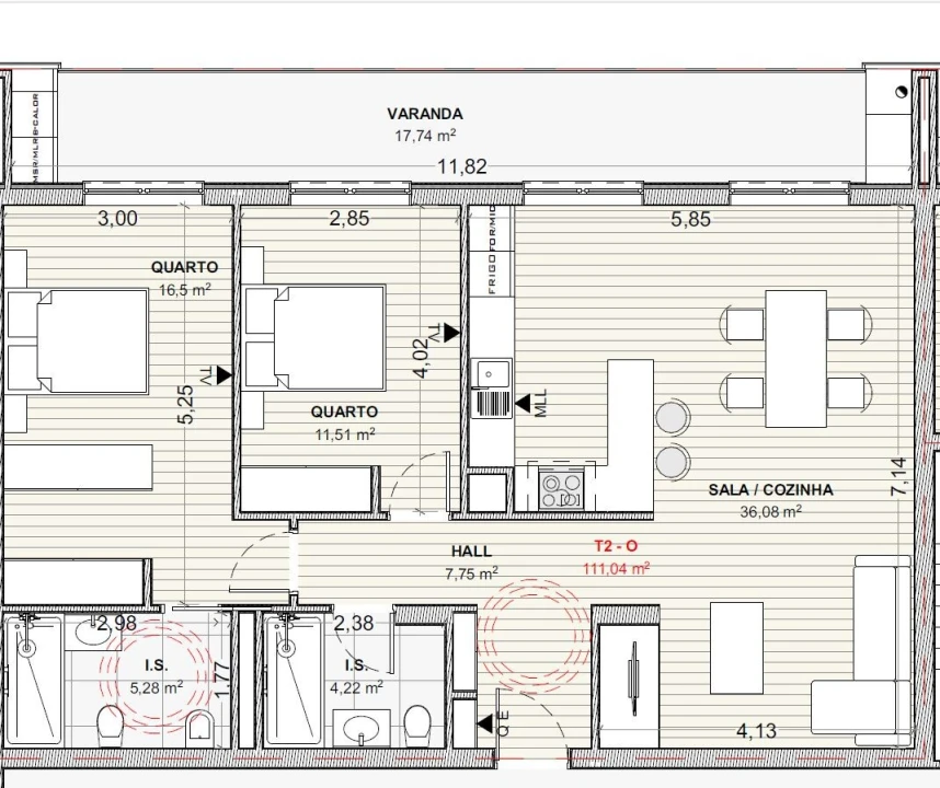 Apartamento T2 para Arrendamento em Costa Foto 19