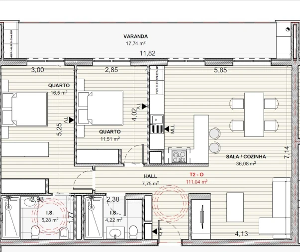 Apartamento T2 para Arrendamento em Costa Foto 19