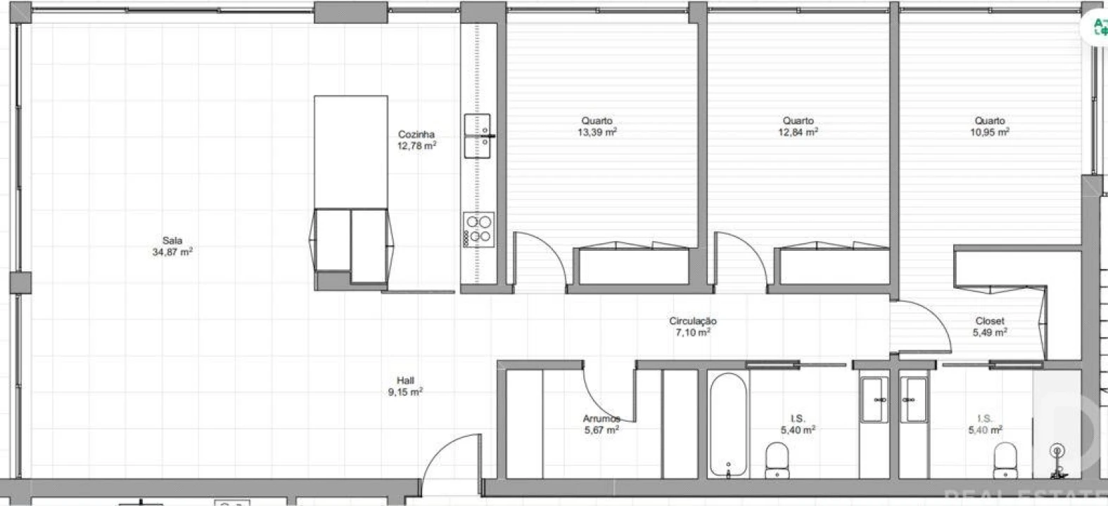 Apartamento T3 para Venda em São Martinho do Porto Foto 6
