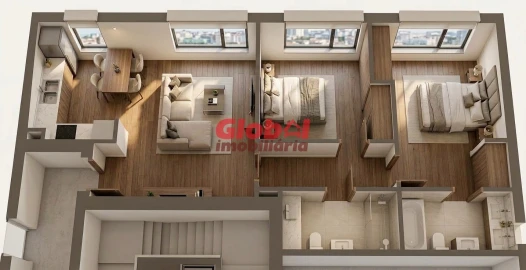 Apartamento T2 para Venda em Rio de Loba