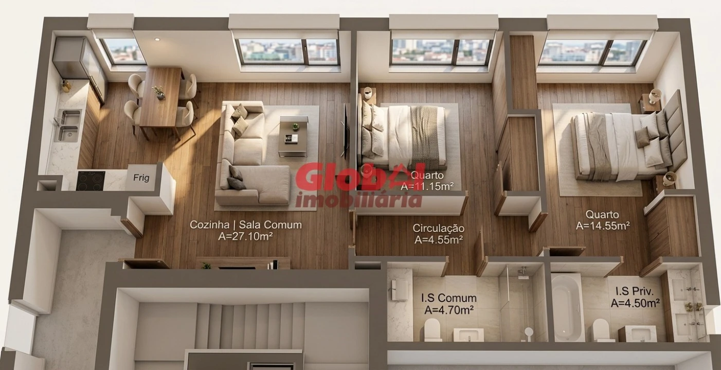Apartamento T2 para Venda em Rio de Loba Foto 1