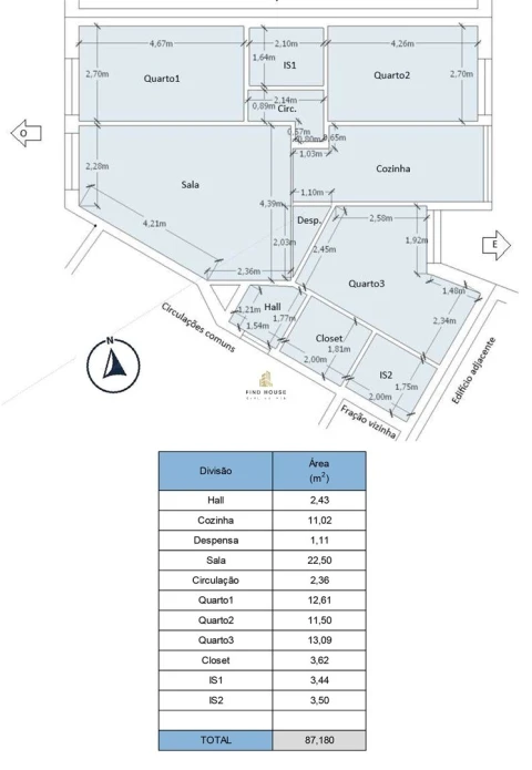 Apartamento T3 para Venda em Carnaxide e Queijas