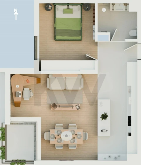 Apartamento T1 para Venda em Marvila