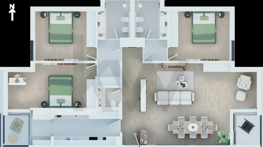 Apartamento T3 para Venda em Marvila