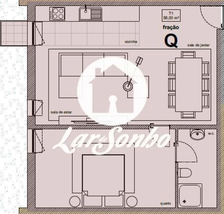 Apartamento T1 para Venda em Tamel (São Verissimo) Foto 2