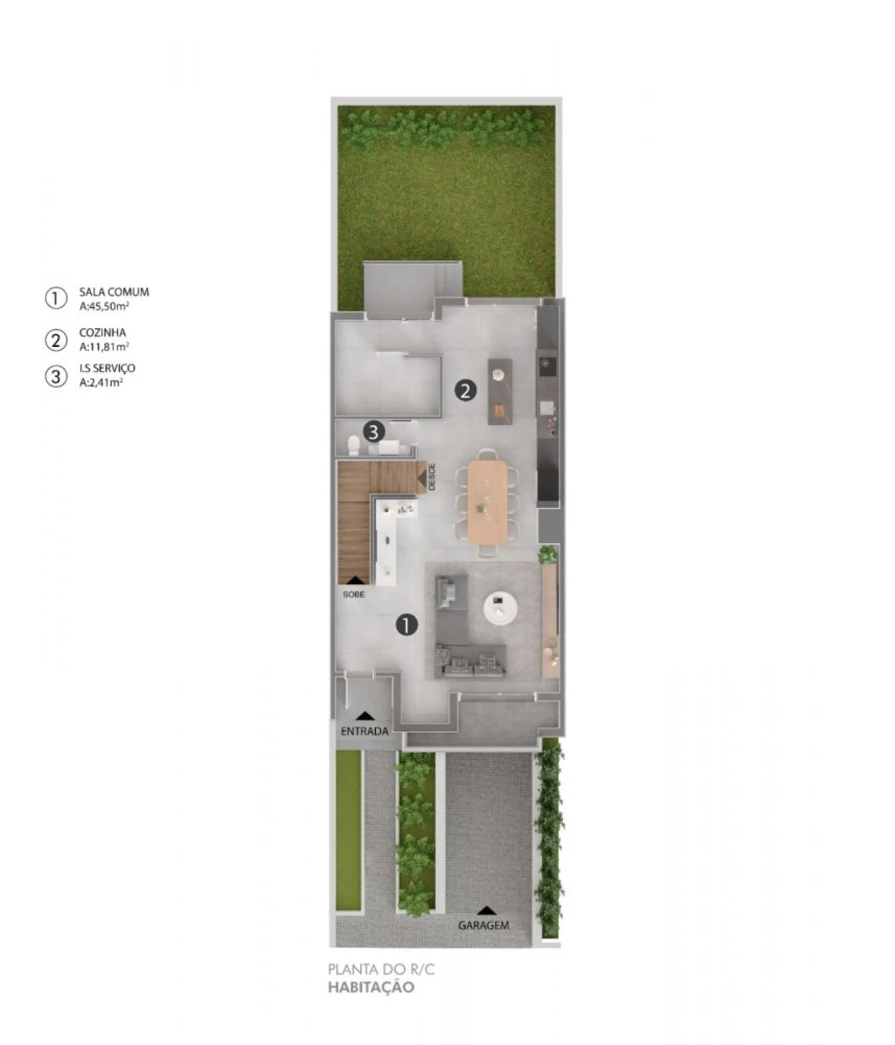 Moradia T3 para Venda em Orgens Planta 3
