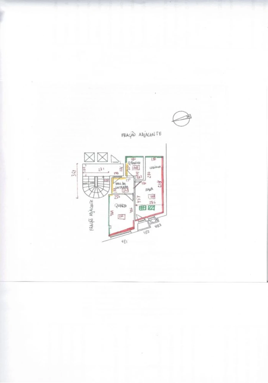 Apartamento T1 para Arrendamento em Cedofeita, Santo Ildefonso, Sé, Miragaia, São Nicolau e Vitória Planta 1