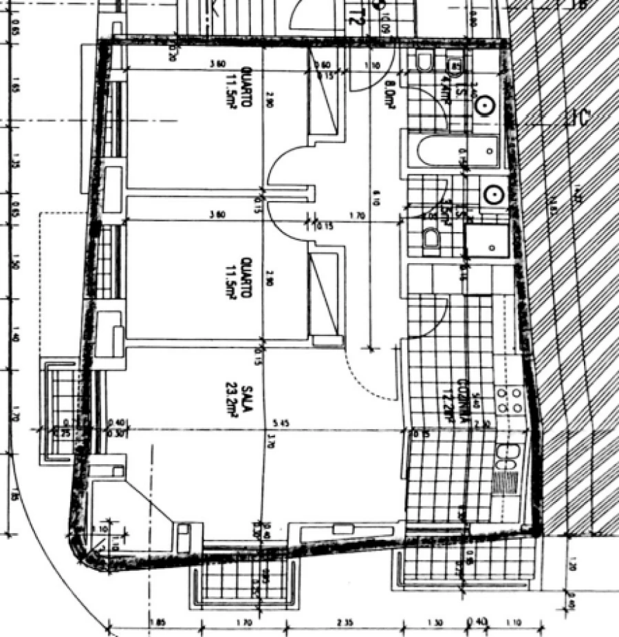 Apartamento T2 para Venda em Costa da Caparica Planta 1