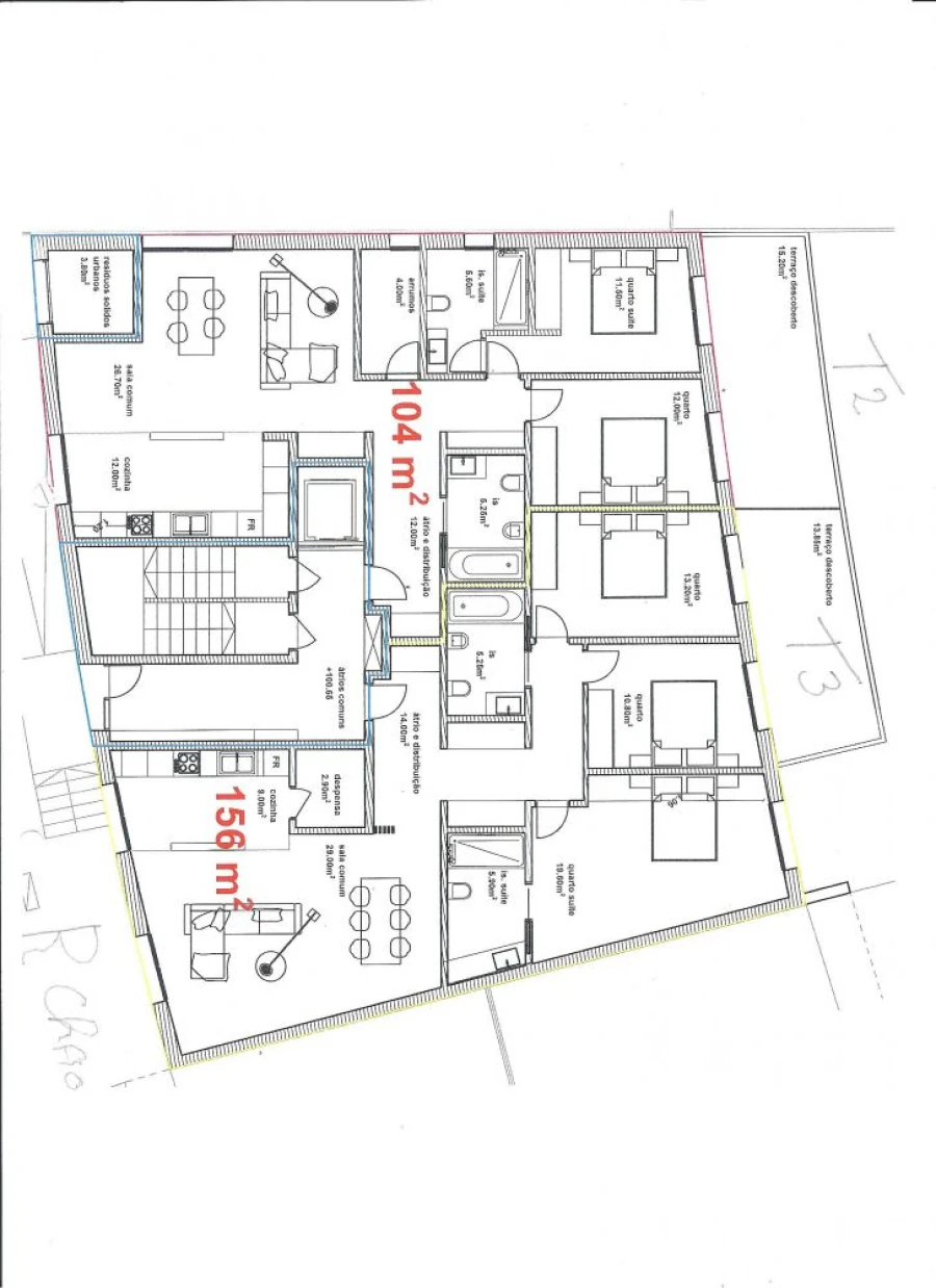 Apartamento T2 para Venda em Nogueira da Regedoura Planta 1