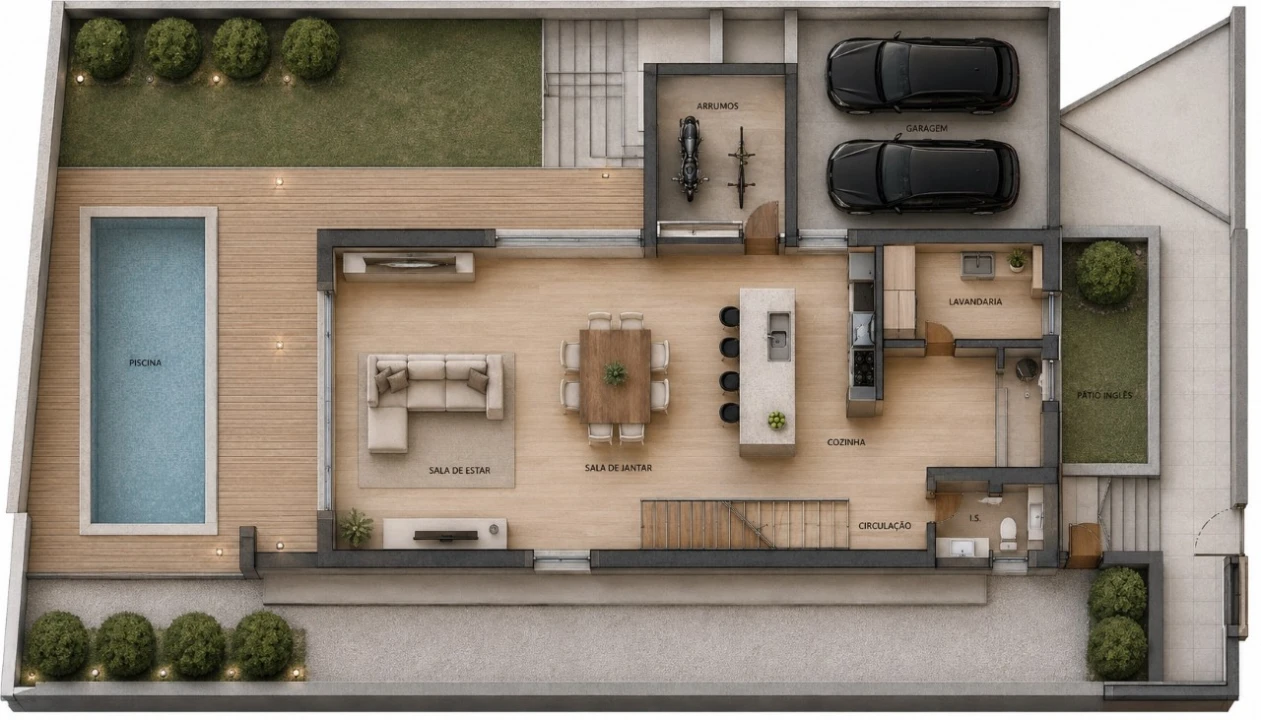 Moradia T3 para Venda em Madalena Planta 2