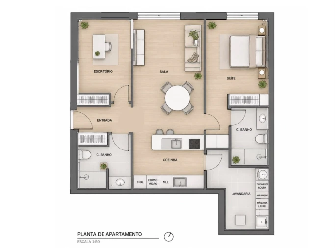 Apartamento T2 para Venda em Nossa Senhora da Piedade Planta 1