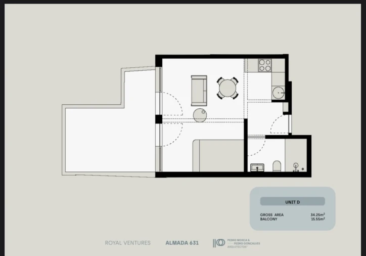 Apartamento T1 para Venda em Cedofeita, Santo Ildefonso, Sé, Miragaia, São Nicolau e Vitória Planta 1