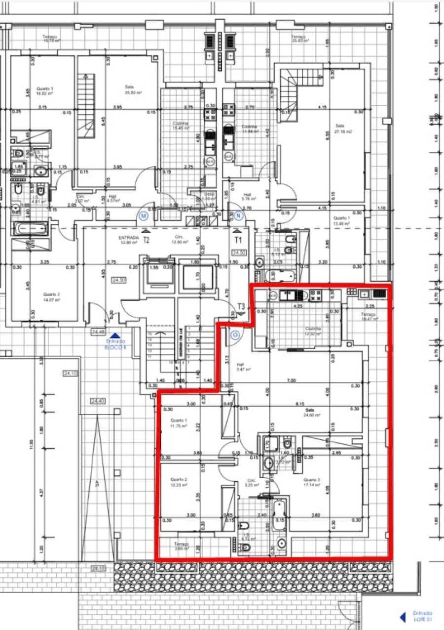 Apartamento T3 para Venda em Seixal, Arrentela e Aldeia de Paio Pires Planta 1