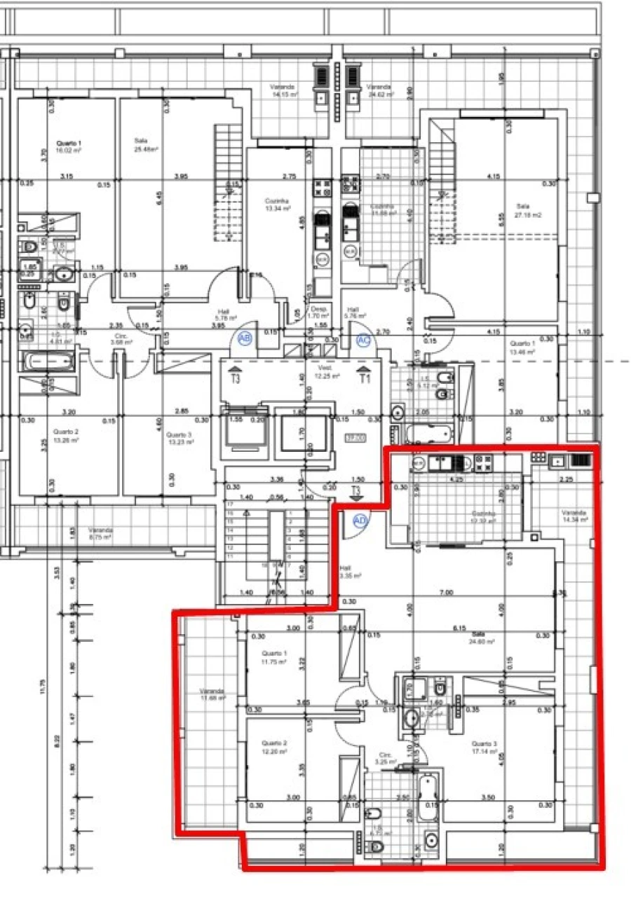 Apartamento T3 para Venda em Seixal, Arrentela e Aldeia de Paio Pires Planta 1