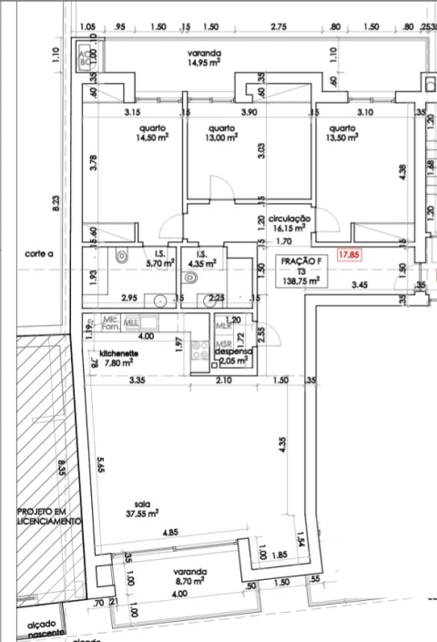 Apartamento T3 para Venda em Nazare