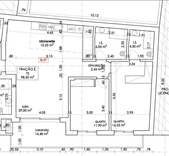 Apartamento T2 para Venda em Nazare Planta 1