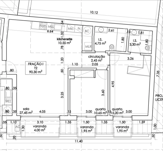 Apartamento T2 para Venda em Nazare Planta 1