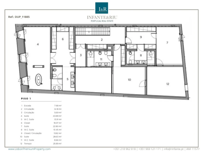 Apartamento T4 para Venda em Belém Planta 2
