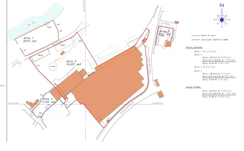 Armazém para Arrendamento em Rebordões Planta 1