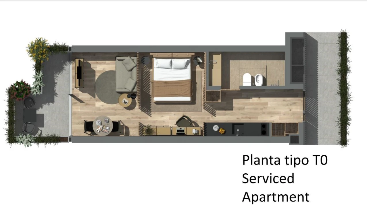 Apartamento T1 para Venda em Matosinhos e Leça da Palmeira Planta 2