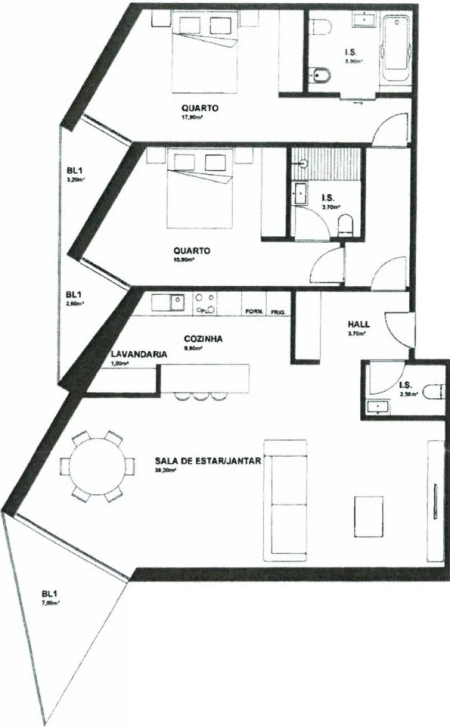 Apartamento T2 para Venda em Olhão Planta 1