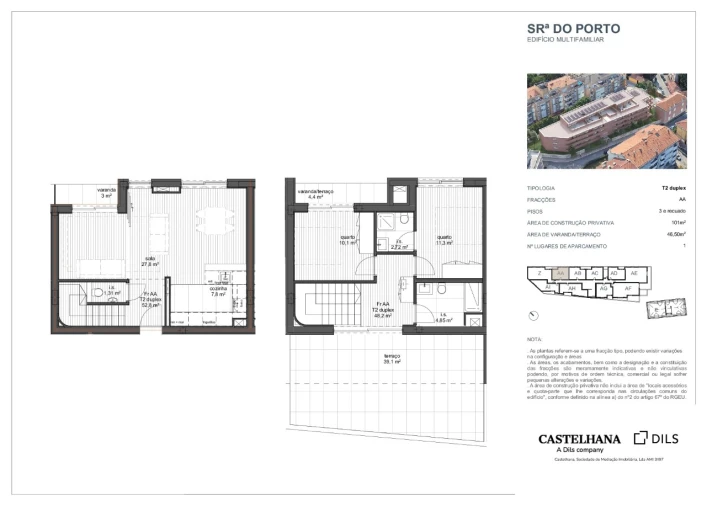 Apartamento T2 para Venda em Ramalde Planta 1