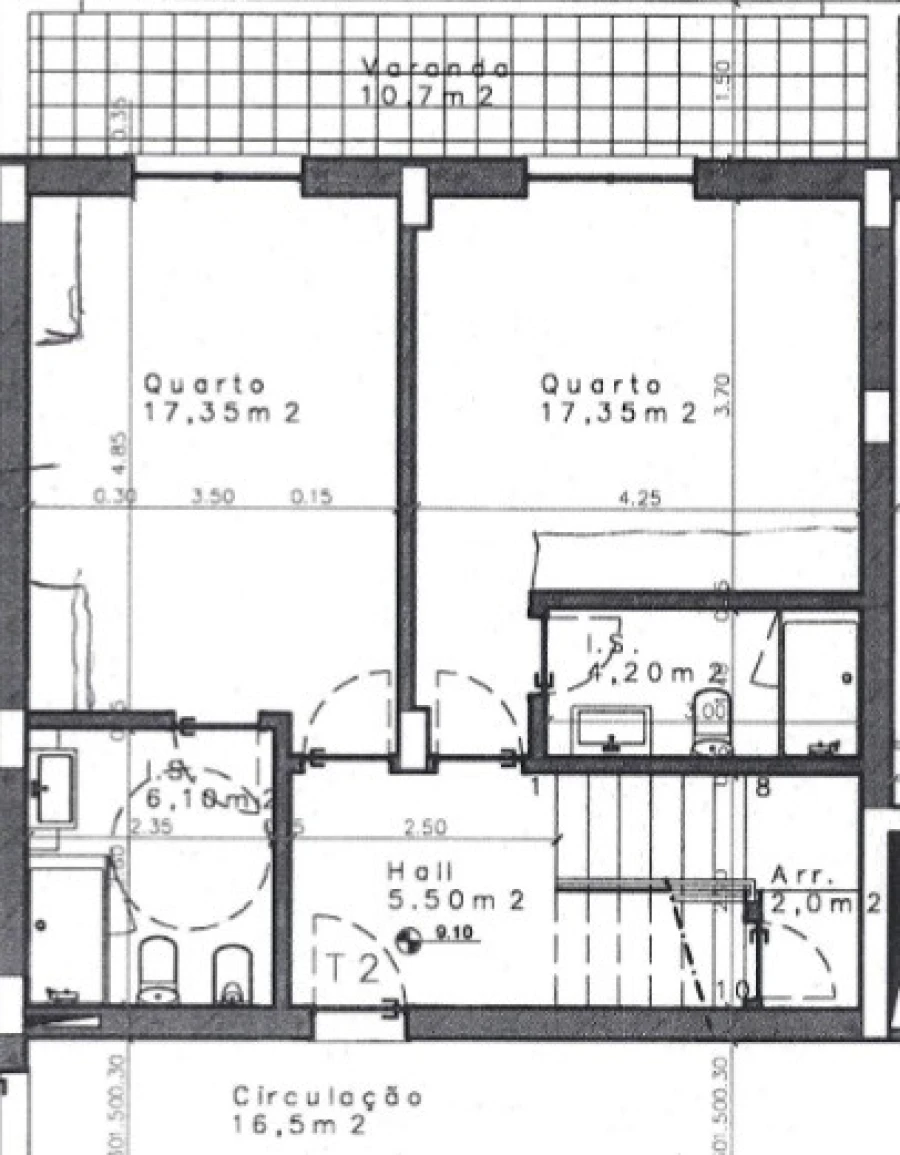 Apartamento T2 para Venda em Olhão Planta 2