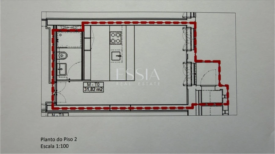 Apartamento T0 para Venda em Cedofeita, Santo Ildefonso, Sé, Miragaia, São Nicolau e Vitória Planta 1