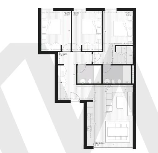 Apartamento T3 para Venda em São João Baptista Foto 8