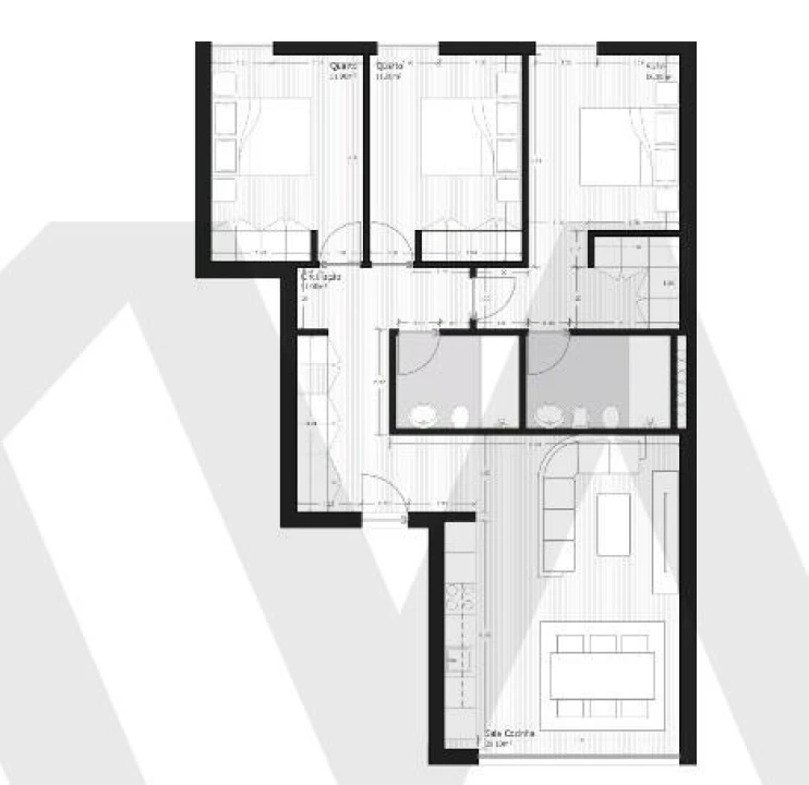 Apartamento T3 para Venda em São João Baptista Foto 8