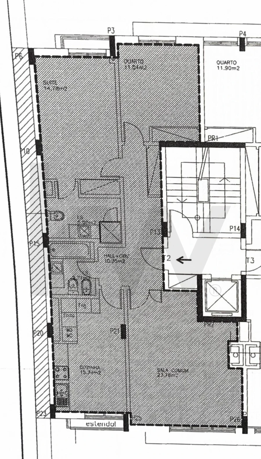 Apartamento T2 para Venda em Montijo e Afonsoeiro Planta 1